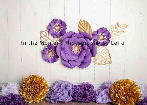 Katebackdrop鎷㈡綖Kate Purple Elegance Floral Backdrop for Photography Designed By Leila Steffens